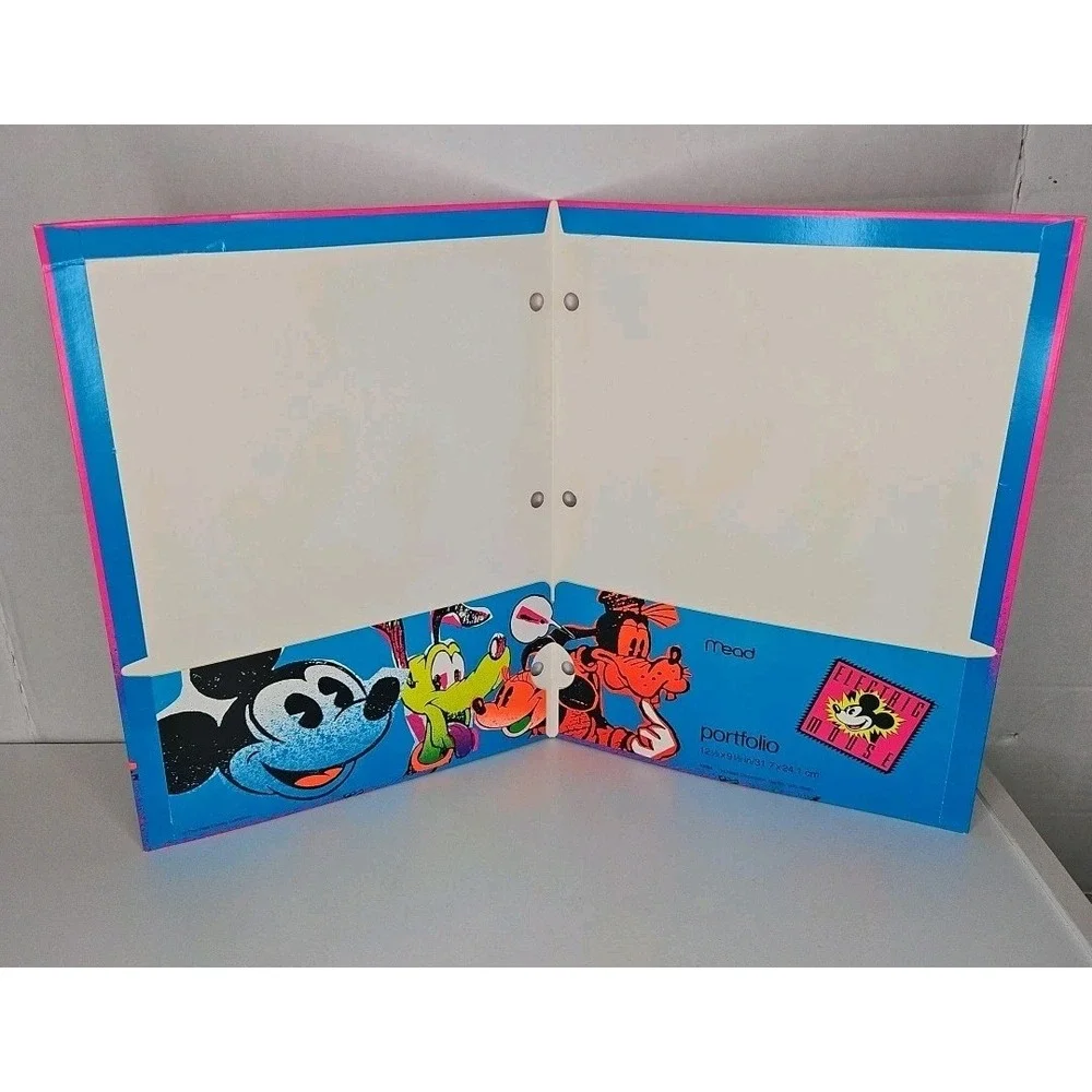Vtg MEAD Donald Duck 3 Ring Folder & Writing Tablet 1980's Disney Stationary Rar